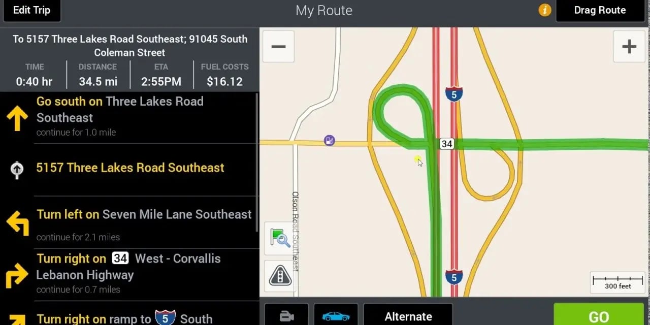 truck permit route map screenshot Cropped